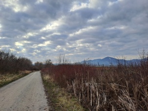 Vpravo hrebe Zemplnskych vrchov
